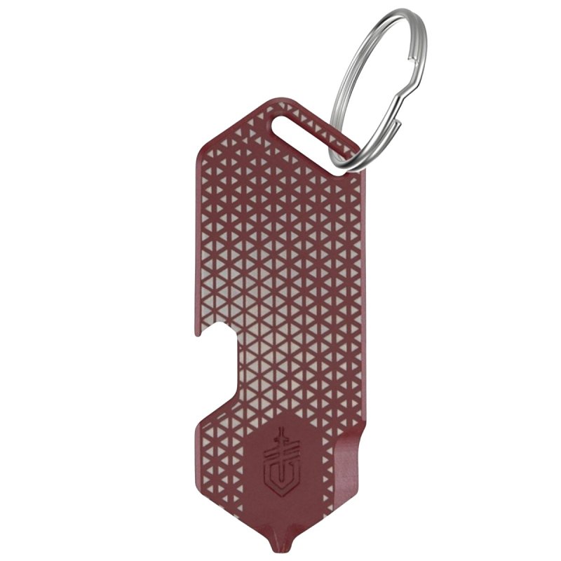Gerber Shard DT Series 1074007 Keychain Mini Multi-Tool, 3-Function, Stainless Steel, Drab Red