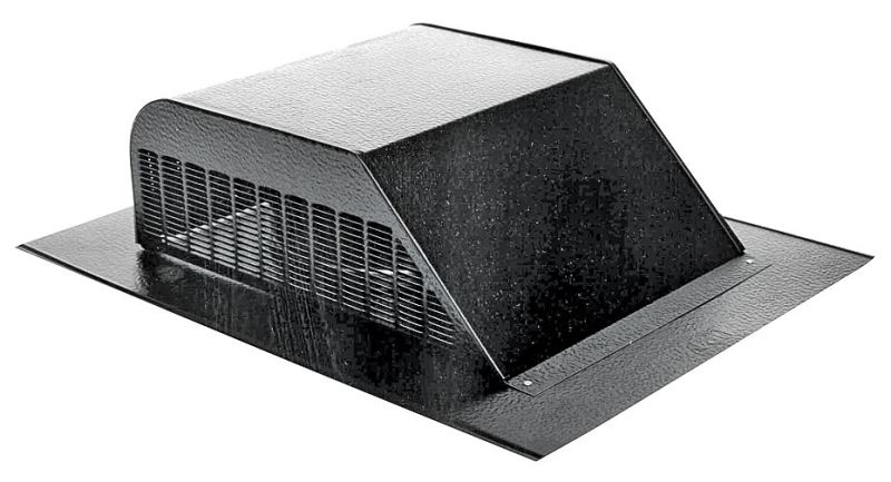 Lomanco LomanCool 750B Static Roof Vent, 20-5/16 in OAL, 16 in OAW, 50 sq-in Net Free Ventilating Area, Aluminum, Black, Pack of 6