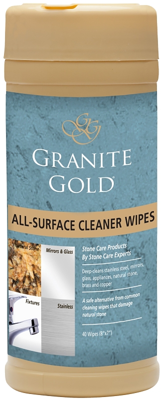 Granite Gold GG0005 Cleaning Wipe, Citrus Lemon, Pack of 12