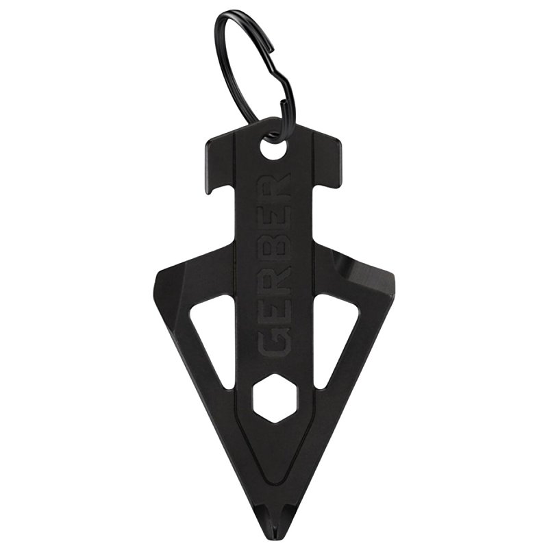 Gerber 1074044 Broadhead Keychain Multi-Tool, 5-Function, Stainless Steel, Black