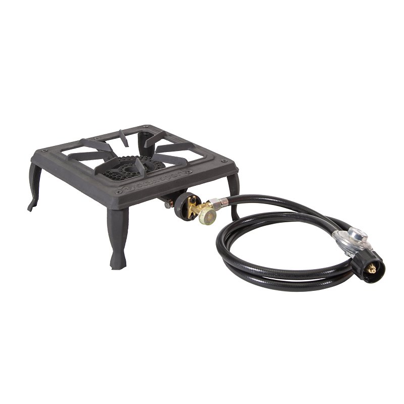 Stansport 208-100 Stove, 1-Burner, Propane, 15,000 Btu, Cast-Iron