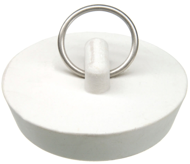 Danco 88272 Drain Stopper, Rubber, White, For: Universal Kitchen and Bathroom Sinks with 1-3/4 in Drain