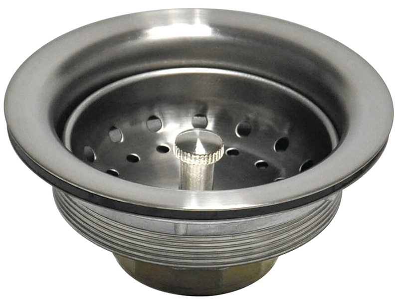 Danco 89302 Basket Strainer Assembly, 3-1/2 in Dia, Brass, Brushed Nickel