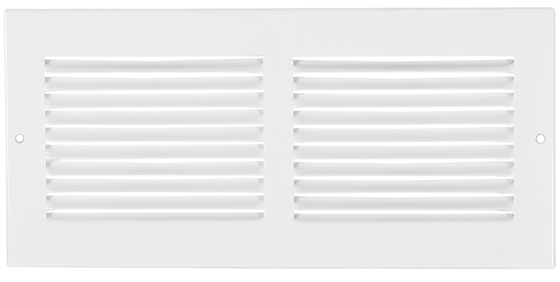 Imperial RG0375 Grille, 13-1/4 in L, 5-1/4 in W, Rectangular, Steel, White, Powder-Coated
