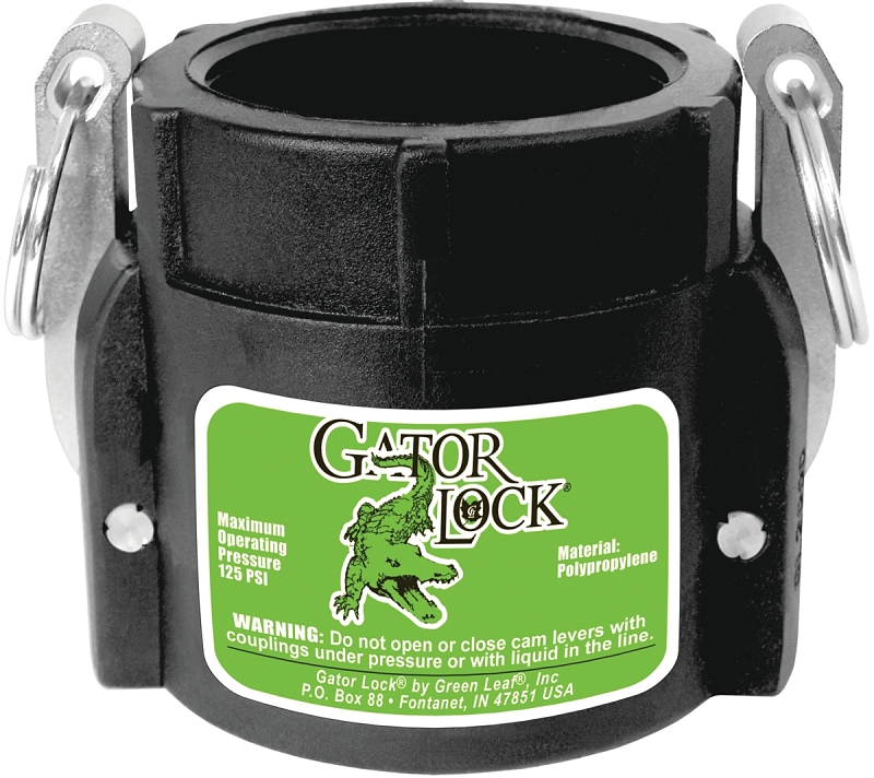 Green Leaf D Series 200D/GLP200DNL Cam Lever Coupling, 2 in, Female x FNPT, Glass Filled Polypropylene