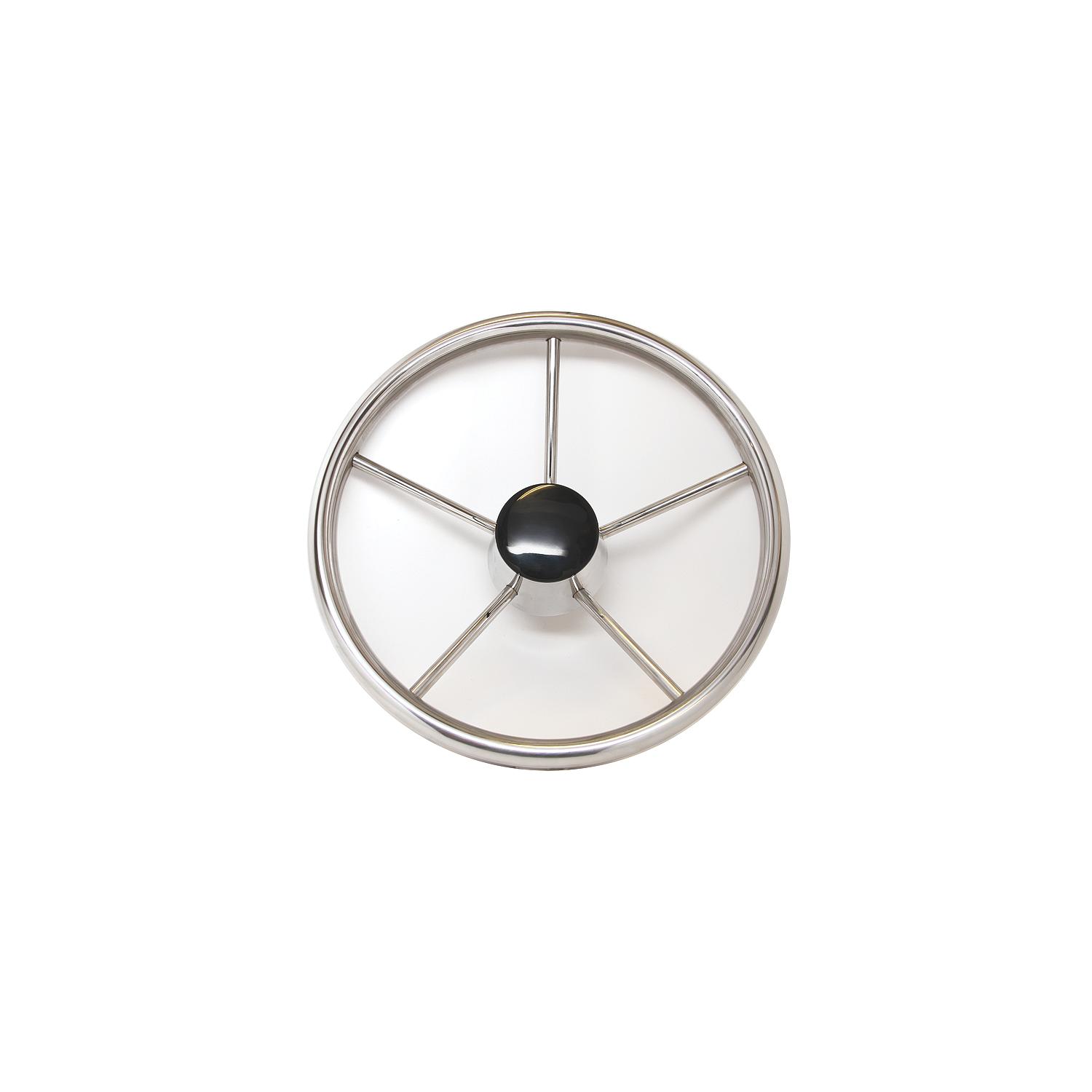 SeaDog 230212 12â³, 5-Spoke Stainless Steering Wheel w/Plastic Center Cap, 25Â° Dish