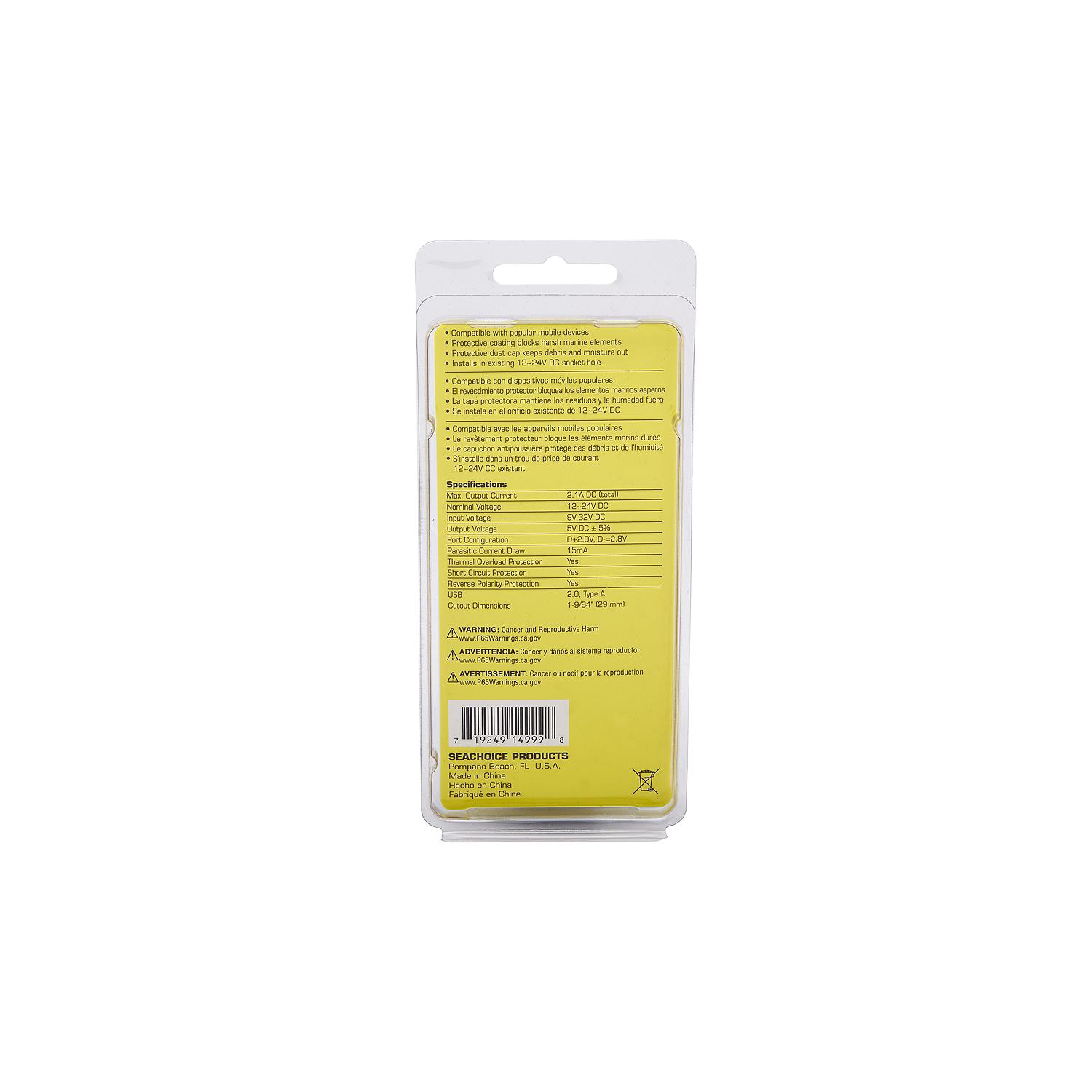Seachoice 14999 Dual USB Charger