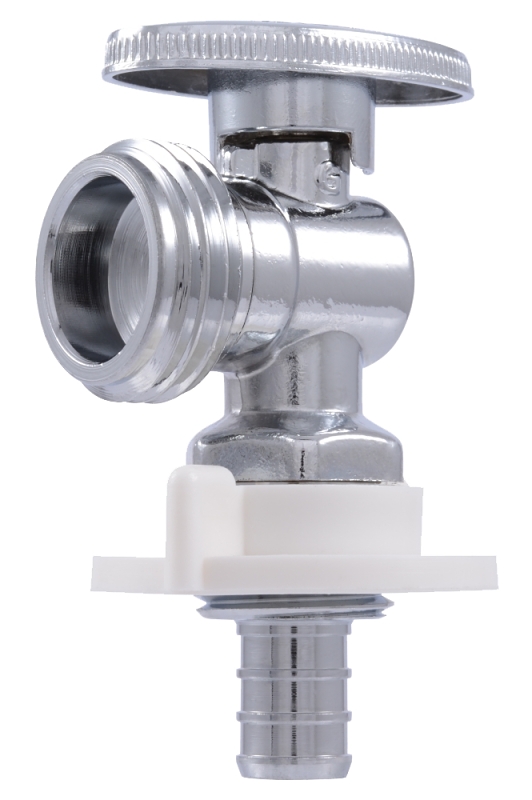 SharkBite 23064LF Angle Stop Valve, 1/2 x 3/4 in Connection, Barbed x MHT, 80 psi Pressure, Quarter-Turn Actuator
