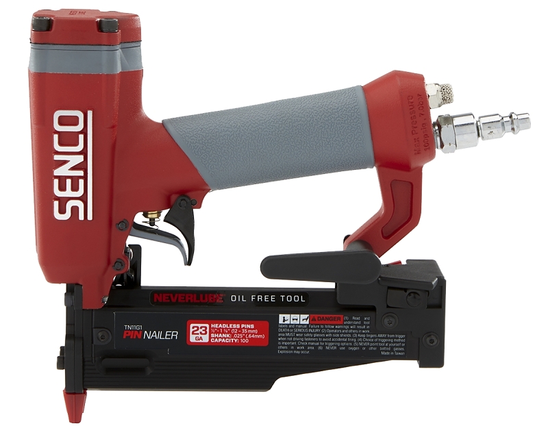 Senco TN11G1 Pin Nailer, 100 Magazine, Strip Collation, 1/2 to 1-3/8 in Fastener, 1.1 scfm Air
