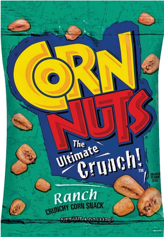 Corn Nuts 422770 Crunchy Corn Snacks, Ranch Crunchy, 4 oz Bag, Pack of 12