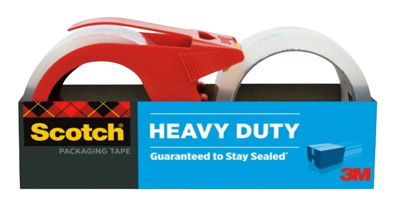 Scotch 3850S-21RD-3GC Packaging Tape, 38.2 yd L, 1.88 in W, Polypropylene Backing, Clear