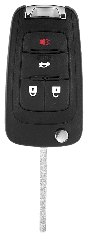 Hy-Ko ChipKey 18GM708 Transponder Key Blank, Brass/Plastic, Nickel-Plated, For: General Motors Vehicle Locks
