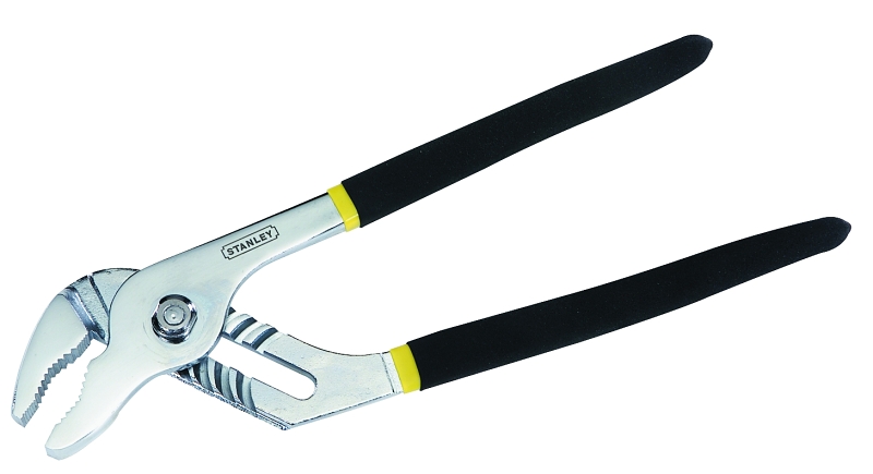 STANLEY 84-111 Joint Plier, 12-5/8 in OAL, 2-1/8 in Jaw Opening, Black/Yellow Handle, Cushion Grip Handle