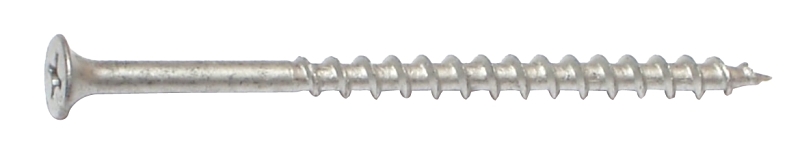 Midwest Fastener 10519 Deck Screw, #8 Thread, 3 in L, UNC Thread, Bugle Head, Phillips Drive, Steel, Dacrotized/Silver