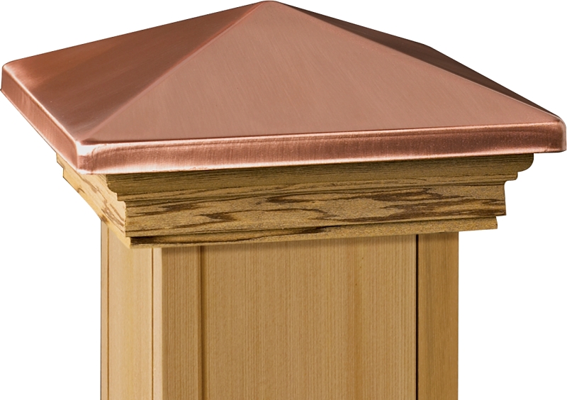 Maine Ornamental 72227 Post Cap, 6 in L, 6 in W, Plastic/Wood, Copper