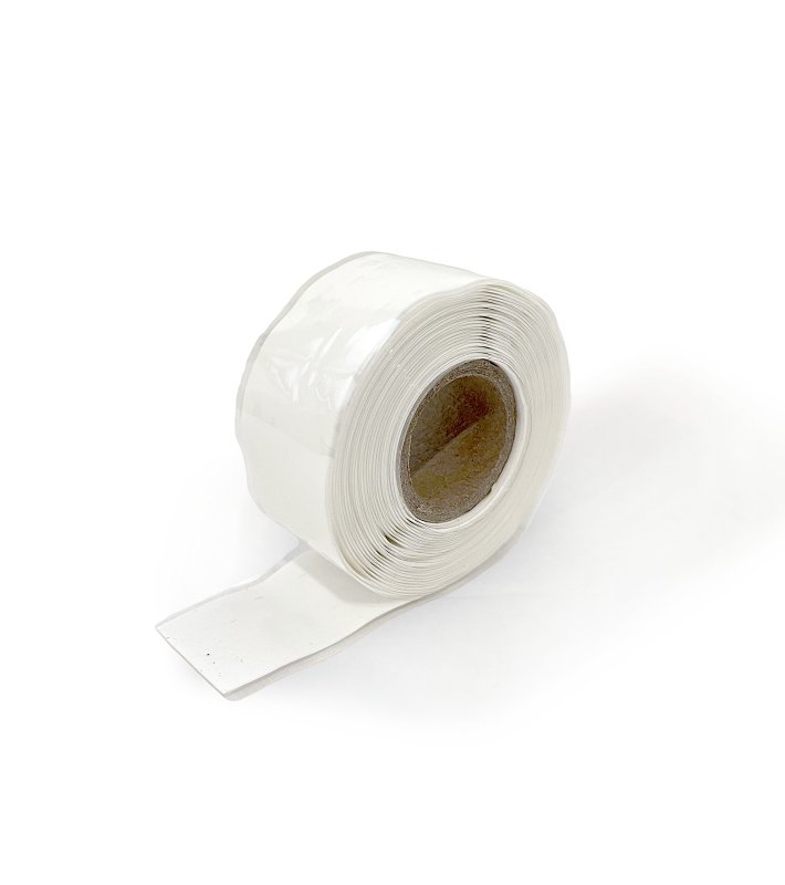 Harbor Products RT12012BWH Pipe Repair Tape, 12 ft L, 1 in W, Silicone Backing, White
