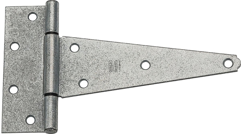 National Hardware N129-494 T-Hinge, 1-7/8 in W Frame Leaf, 4-1/2 in H Frame Leaf, Steel, Galvanized, 46 lb