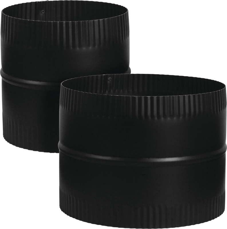 Imperial BM0047 Connector Union, 6 in, 4 in L, 24 ga Thick Wall, Steel, Black, Matte
