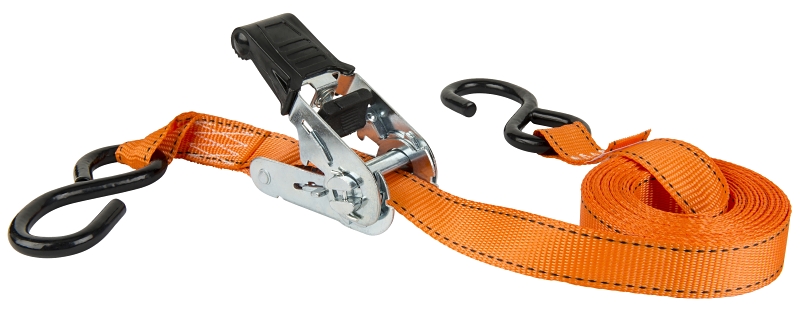 Keeper 45518 Tie-Down, 1 in W, 15 ft L, Orange, 500 lb, S-Hook End Fitting