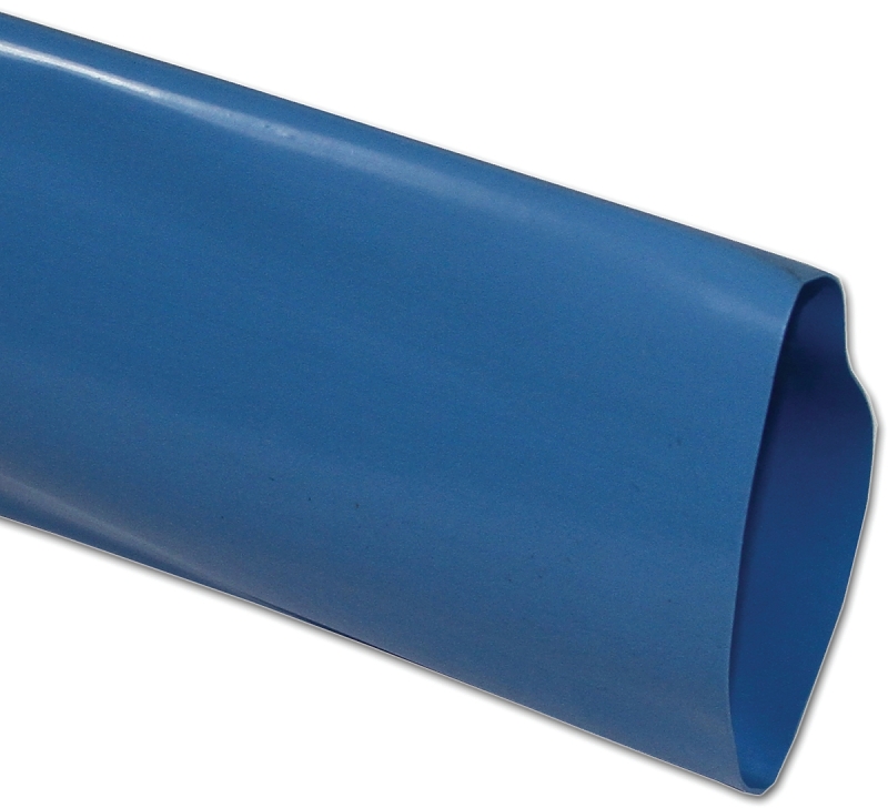 Abbott Rubber T36 Series T36005001 Flat Discharge Hose, 1-1/2 in ID, 150 ft L, Polyethylene, Blue