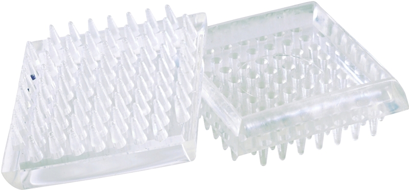 Shepherd Hardware 9083 Spiked Furniture Cup, Plastic, Clear, 1-7/8 in H x 1-7/8 in W Dimensions, Pack of 6