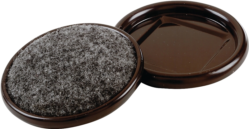 Shepherd Hardware 9091 Carpet Base Furniture Cup, Metal, Brown, 2 in Dia Dimensions, Pack of 6