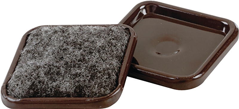 Shepherd Hardware 9080 Carpet Base Furniture Cup, Metal, Brown, 1-7/8 in H x 1-7/8 in W Dimensions, Pack of 6