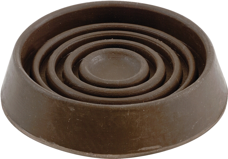 Shepherd Hardware 9077 Furniture Cup, Rubber, Brown, 1-3/4 in Dia Dimensions, Pack of 6