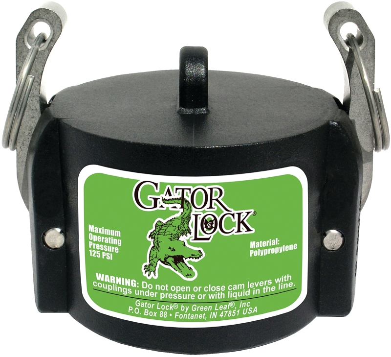 Green Leaf 150CAP Cam Lock Cap, 1-1/2 in, Male, Polypropylene