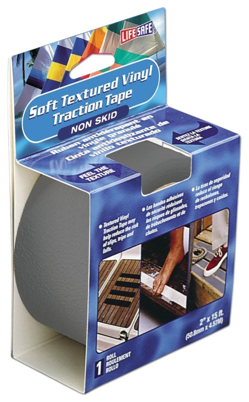 Life Safe RE3954 Safety Tape, 15 ft L, 2 in W, Gray