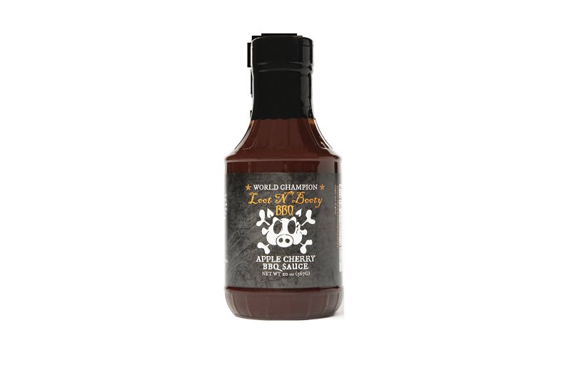 Loot N' Booty BBQ LB02104 BBQ Sauce, Liquid, Apple Cherry, 20 oz Bottle