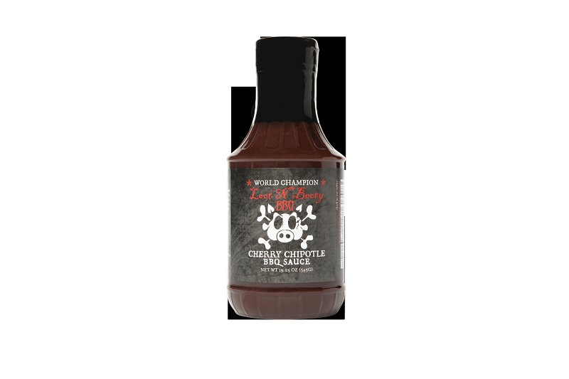 Loot N' Booty BBQ LB02100 BBQ Sauce, Liquid, Cherry Chipotle, 19.25 oz Bottle