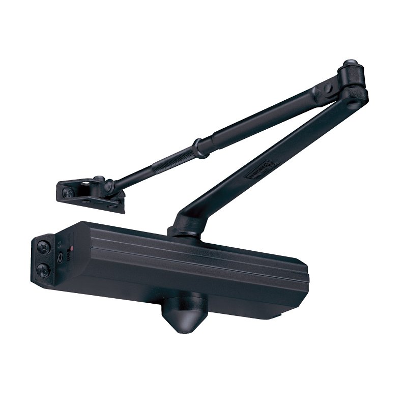 Tell Manufacturing DC100451 Door Closer, Aluminum, Matte Black