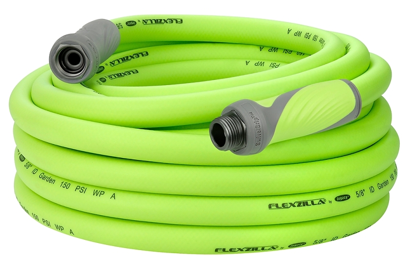 Flexzilla HFZG525YWS-N/CA Garden Hose, 5/8 in, 25 ft L, GHT, Polymer, Green