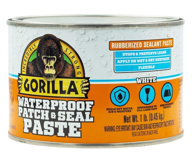 Gorilla 109406 Rubberized Patch, Paste, White, 1 lb