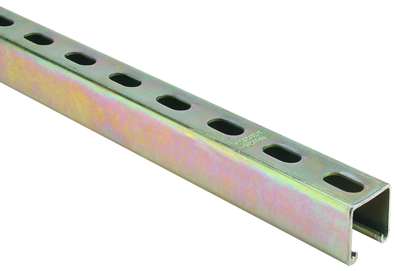 SuperStrut ZA1200HS 4 Conduit Strut Channel, Steel, Gold Galvanized