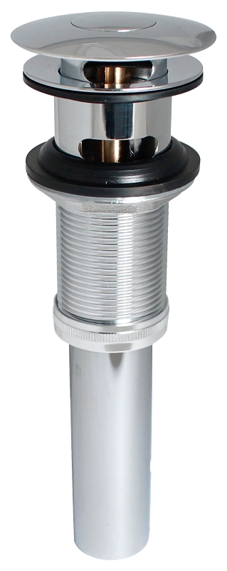 Stylewise K820-75 Push Button Sink Drain, 1-1/4 in Connection, Brass, Chrome