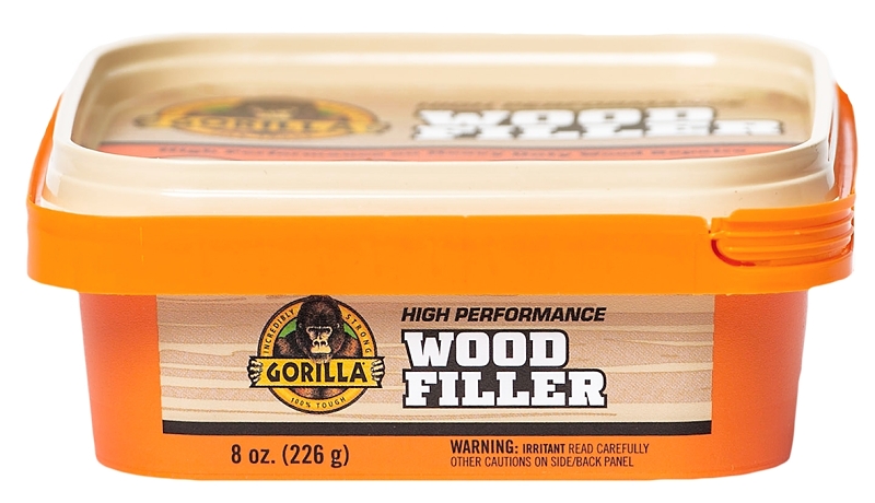 Gorilla 107084 Wood Filler, Liquid, Paste, Mild, Tan, 8 oz Tub, Pack of 4