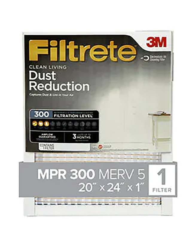Filtrete 326-4 Air Filter, 24 in L, 20 in W, 5 MERV, 300 um MPR, Synthetic Frame, Pack of 4