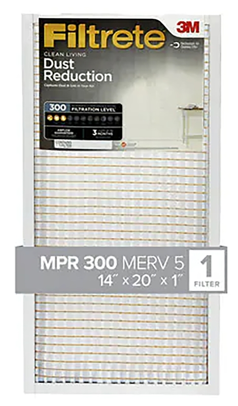 Filtrete 305-4 Air Filter, 20 in L, 14 in W, 5 MERV, 300 um MPR, Cardboard Frame, Pack of 4