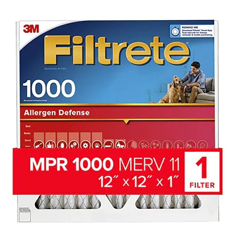 Filtrete 9810-4 Air Filter, 12 in L, 12 in W, 11 MERV, 1000 um MPR, Polypropylene Frame, Pack of 4