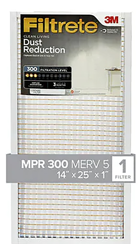 Filtrete 304-4 Air Filter, 25 in L, 14 in W, 5 MERV, 300 um MPR, Cardboard Frame, Pack of 4