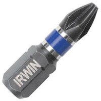 Irwin 1837327 Power Bit, #2 Drive, Phillips Drive, 1/4 in Shank, Hex Shank, 1 in L, Tool Steel