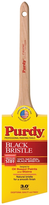 Purdy 144024030 Paint Brush, 3 in W, Angle Cut Brush, 3-1/8 in L Bristle, China Bristle, Rat Tail Handle