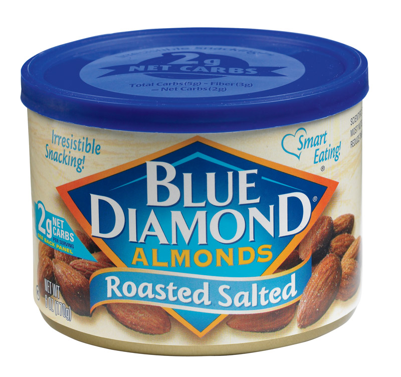 Blue Diamond Roasted Salted Almonds 6 oz Can Pack of 12 Blue Diamond Roasted Salted Almonds 6 oz Can Pack of 12