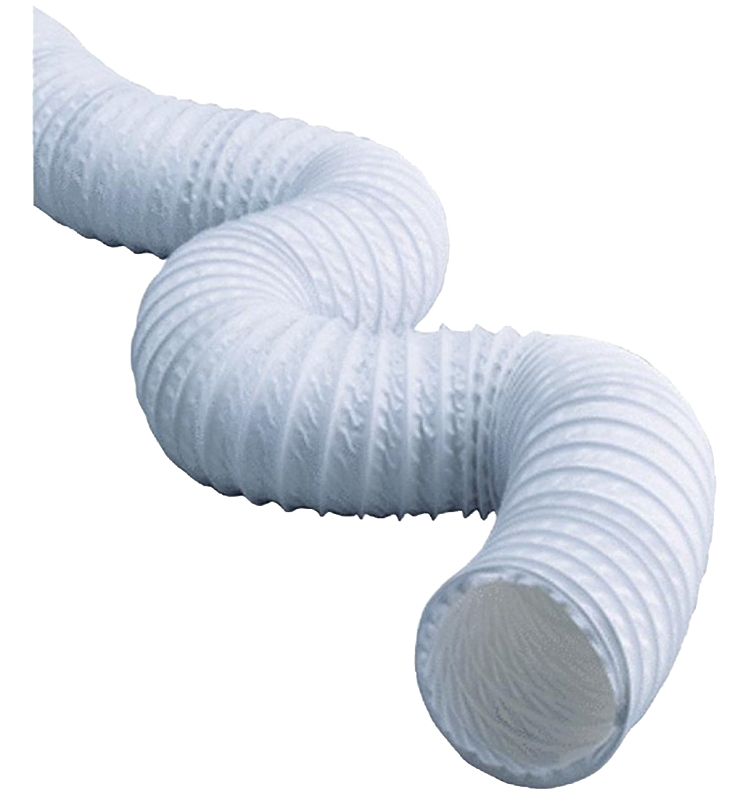 DUNDAS JAFINE FD450E Flexible Duct, 50 ft L, Vinyl, White