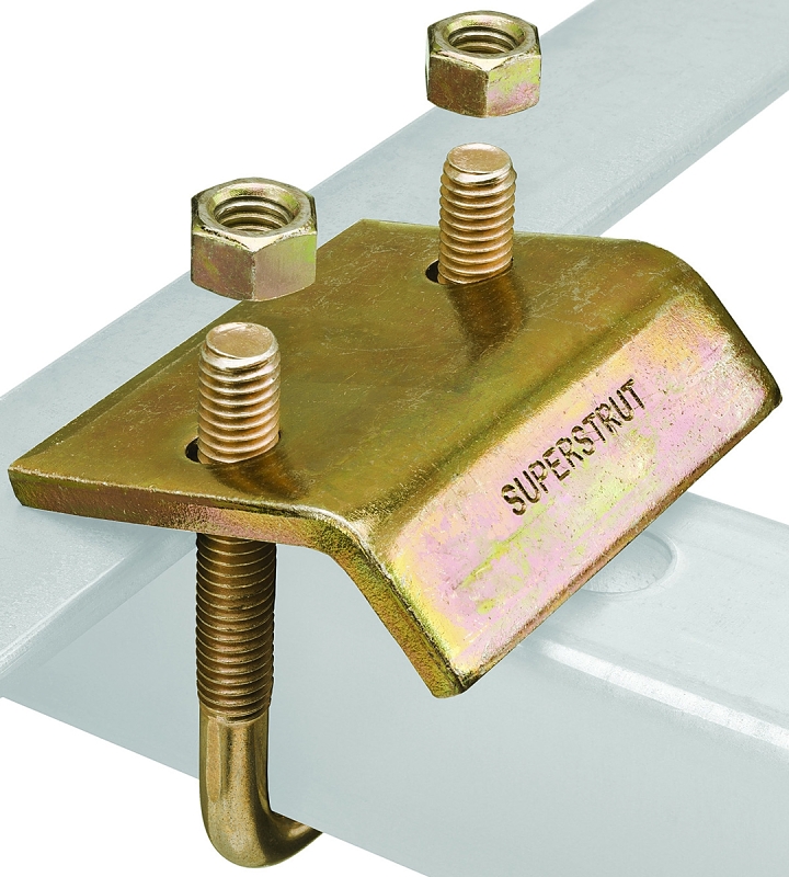 SuperStrut ZU501-10 Beam Clamp, Steel, Gold Galvanized