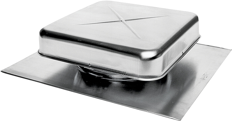 Lomanco LomanCool 550 Static Roof Vent, 16-3/8 in OAL, 15-3/8 in OAW, 50 sq-in Net Free Ventilating Area, Aluminum, Mill, Pack of 6