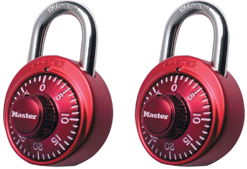 Master Lock 1530T Padlock, Keyless/Non-Keyed Key, 9/32 in Dia Shackle, 3/4 in H Shackle, Steel Shackle, Aluminum Body