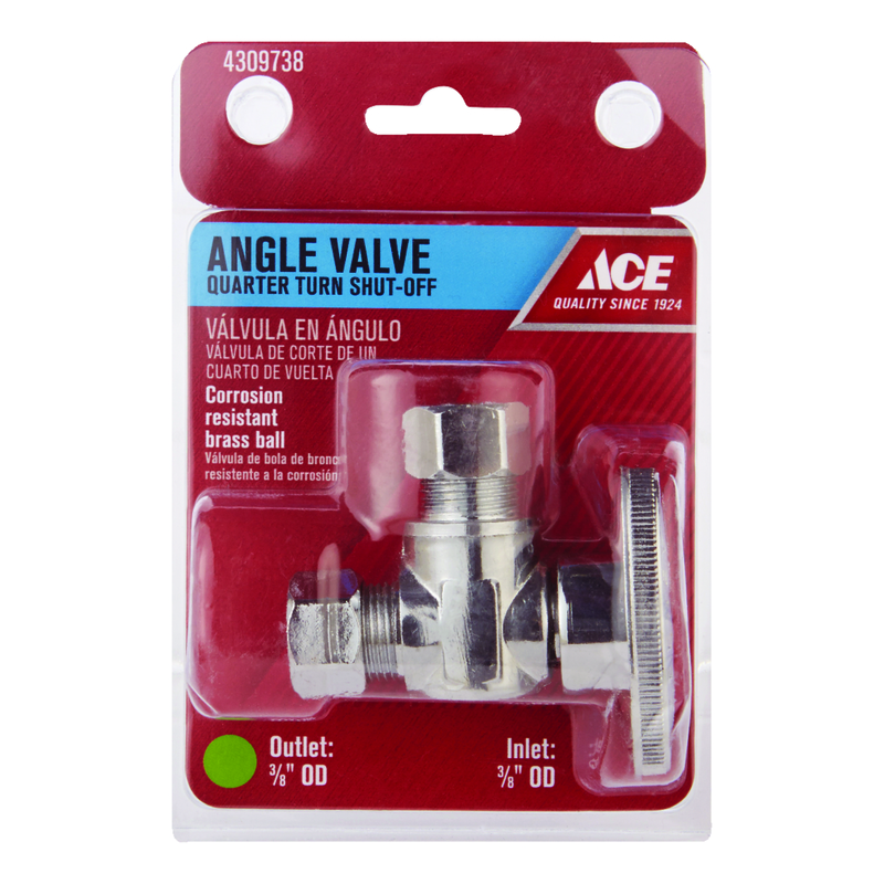 Ace 3/8 in. Compression X 3/8 in. Compression Brass Shut-Off Valve